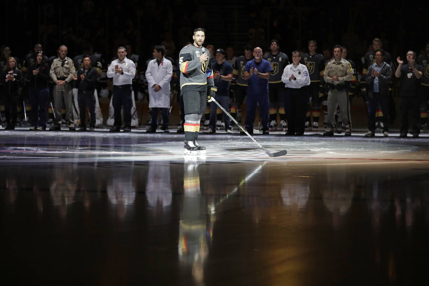 In Photos: Las Vegas Knights pre-game ceremony honours shooting victims