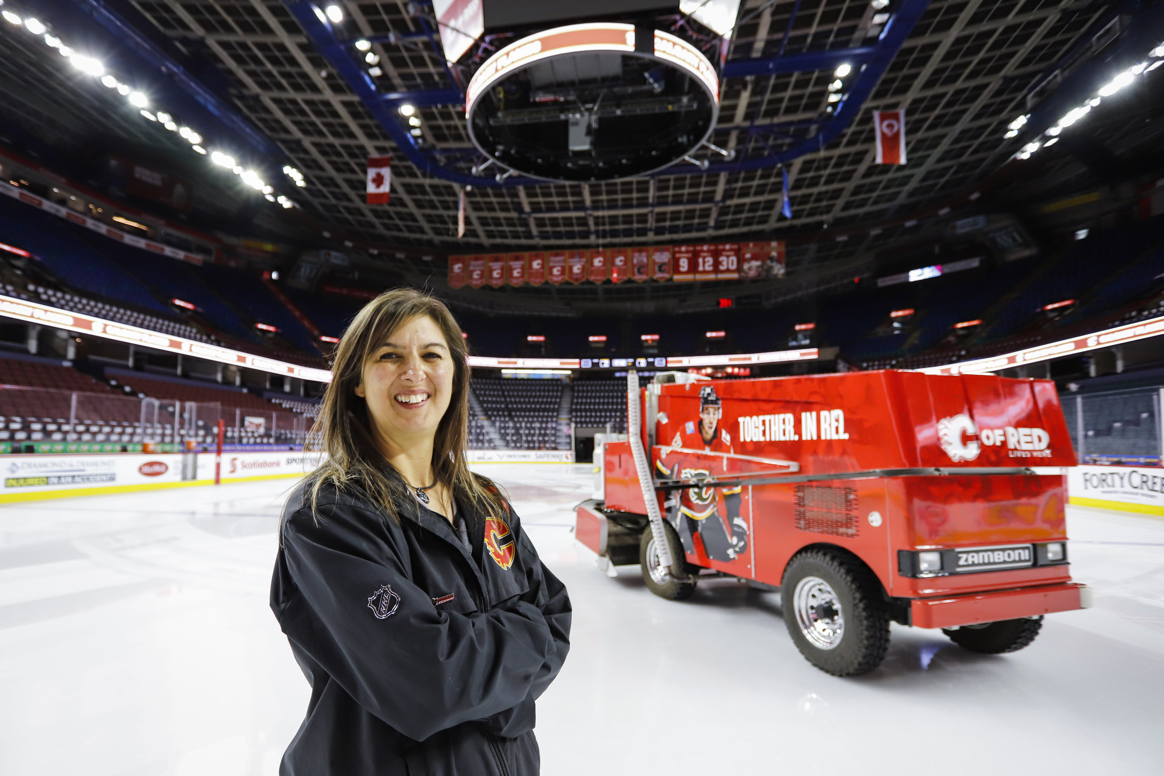 You are in the show now': Calgary Flames rookie set to make her playoff  debut on a Zamboni - The Globe and Mail