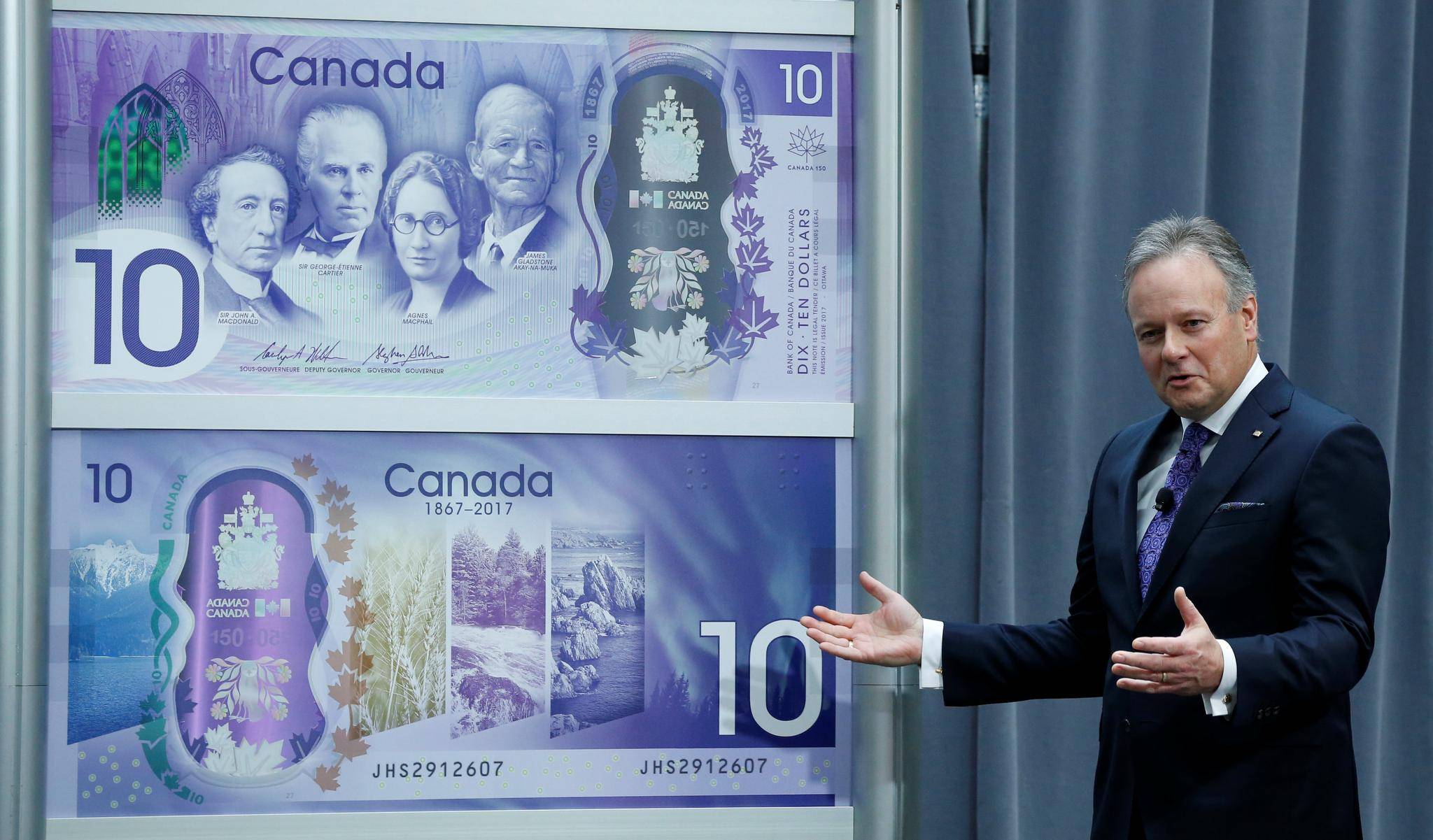 New 10 Bill Unveiled To Celebrate Canada S 150th Birthday The Globe And Mail
