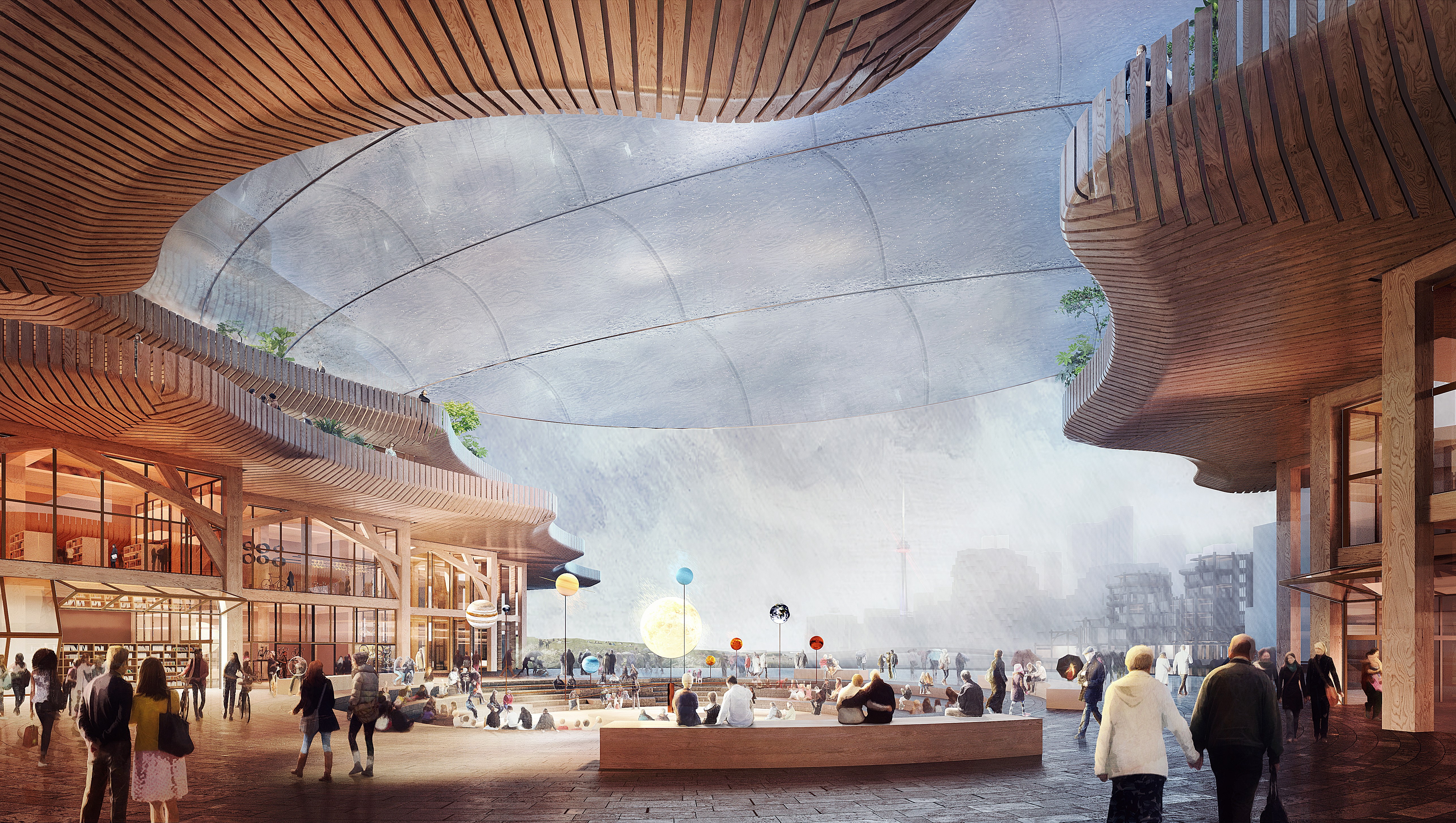 An artist's rendering of the Waterfront Toronto neighbourhood.